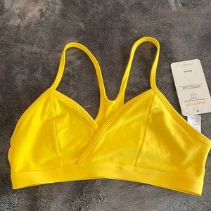The Live-In racer back bralette in vintage yellow
